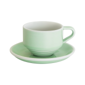 Кофейная пара Loveramics Deco, 165ml, цвет: светло-зеленый (celadon green) C118-008BCG/C118-030BCG