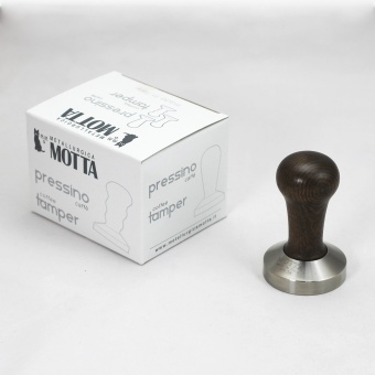 Темпер для кофе d58 мм MOTTA 8100M плоское стальное основание, ручка из дерева, цвет натурал (4)