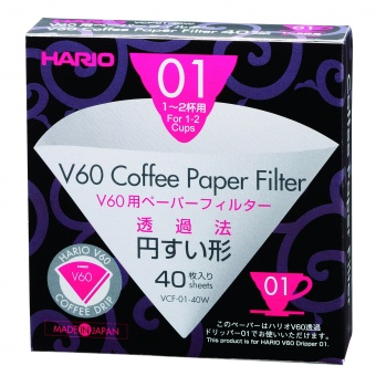 Фильтры бумажные для воронок HARIO VCF-01-40W