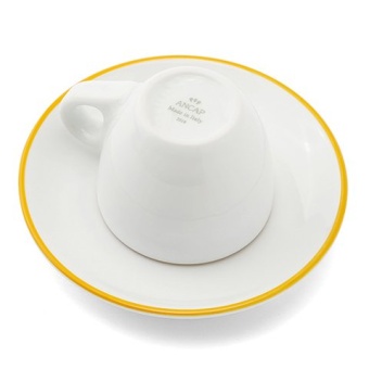 Кофейная пара для эспрессо Ancap Verona Millecolori AP-38479, желтый, ободок на чашкеблюдце 3