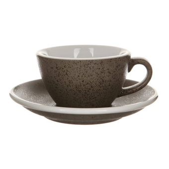 Кофейная пара LOVERAMICS Egg гранитный 200 мл C088-76BGL / C088-77BGL Granite (чашка и блюдце)