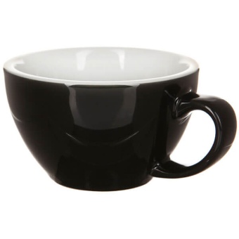 Кофейная пара LOVERAMICS Egg 03BBK / 04BBK Black (чашка и блюдце), черный 300 мл. (1)