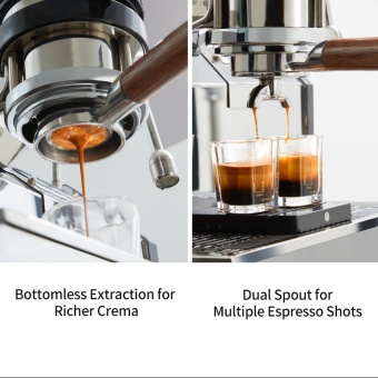 Портафильтр 2-в-1 Double Spout Portafilter zeroHero 58mm  из SUS304 с ручкой из ореха