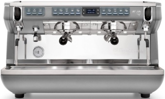 Nuova Simonelli Appia Life Timer 2Gr V, серая металлик— профессиональная рожковая кофемашина для эспрессо