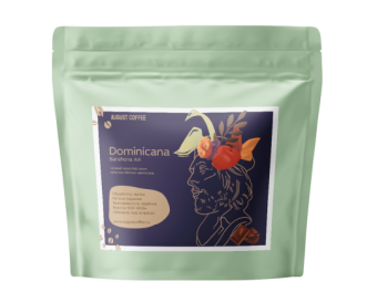 Dominicana Barahona AUGUST COFFEE (для эспрессо) кофе в зернах, упак. 200 г.