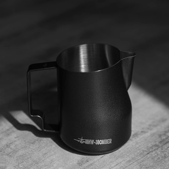 Питчер молочник для капучино и латте MHW-3BOMBER Turbo Milk Pitcher, мат. черный, 450 мл, P6005MB (5)