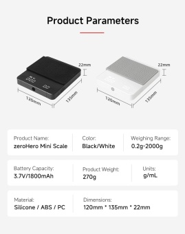 Весы для кофе ZeroHero Mini Travel Coffee Scale карманные весы для эспрессо и pour-over