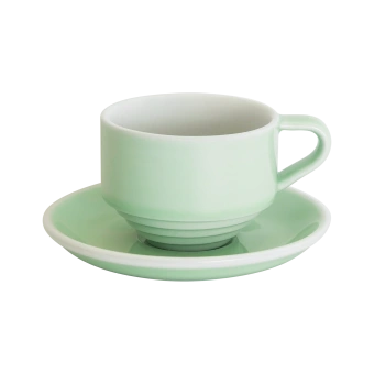 Кофейная пара Loveramics Deco, 165ml, цвет: светло-зеленый (celadon green) C118-008BCG/C118-030BCG