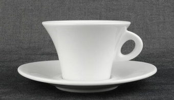 Кофейная пара для эспрессо Ancap Aida AP-31737, фарфор, белый, объем 180 мл 3