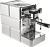 Кофемашина эспрессо рожковая Stone Espresso Mine Premium, Chrome Matt 0THOMS1SN20005, корпус хром