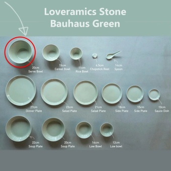 Тарелка Loveramics Stone 20 см D112-27BBG Serve Bowl (Bauhaus Green), светло-зеленый 11