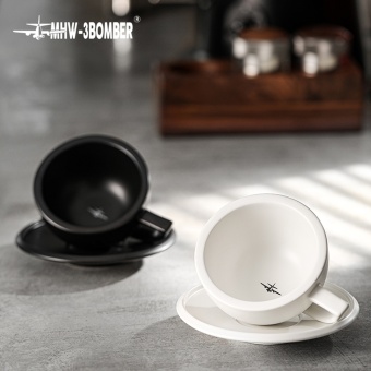 Кофейная пара для капучино MHW-3BOMBER (Ceramic Cup) персиковый, 280 мл, G5062A (2)