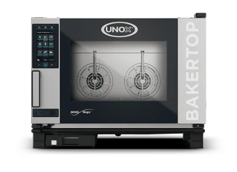 Пароконвектомат настольный  UNOX BAKERTOP MIND.Maps™ COUNTERTOP PLUS XEBC-04EU-EPLM умный пароконвектомат с системой автоматической мойки для выпечки и кулинарии
