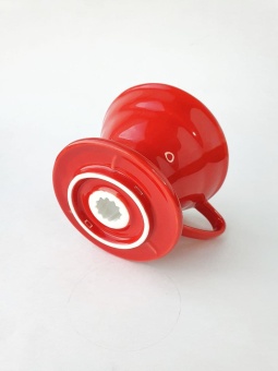 Воронка керамическая AnyBar V60-02 VK11000631B-R, на 3-4 чашки, красная 1