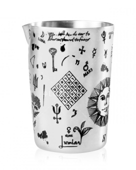 Смесительный стакан Lumian Sakura Alchemy L0288A, цвет серебро с гравировкой, ёмкость 500 мл