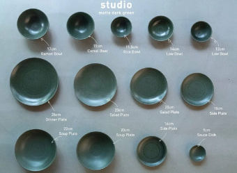 Тарелка Loveramics Studio 22 см D103-39BDG Soup Plate (Matte Dark Green), темно-зеленый 17