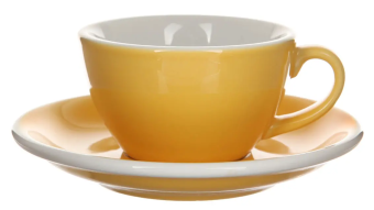 Кофейная пара LOVERAMICS Egg желтый 150 мл C088-60BYE  C088-30BYE Yellow (чашка и блюдце)