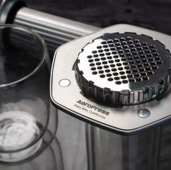 Кофеварка ручная Аэропресс (Aeropress) Premium, цвет серебристый (4)