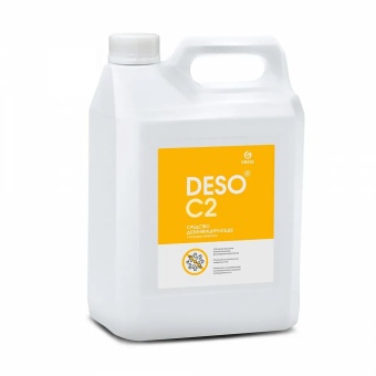 Дезинфицирующее средство с моющим эффектом на основе ЧАС Grass DESO C2 клининг, канистра 5 л 2