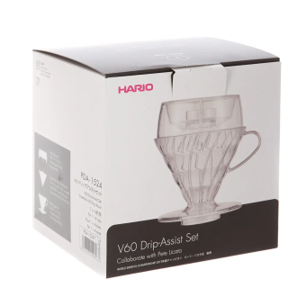 Набор для кофе Hario Drip-Asist Set PDA-1524-T воронка V60 + насадка диспенсер, пластик 8
