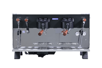 Carimali GLOW E2 BLACK&STAINLESS GL-E2-B&S, цвет черный c нержавейкой, 2 группная автоматическая кофемашина эспрессо | интернет-магазин товаров для кофеен ТЕРРИТОРИЯ КОФЕ