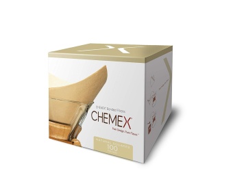 Фильтры Chemex FSU-100 для Кемекс, квадратные сложенные натуральные, упак.100 шт.