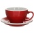 Кофейная пара LOVERAMICS Egg C088-09BRE / C088-10BRE Red (чашка и блюдце), красный 300 мл.
