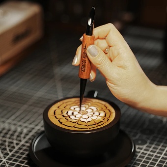 Ручка латте арт MHW-3BOMBER Coffee Art Needle black-red rosewood 152 мм, CN5400R-OS (2)