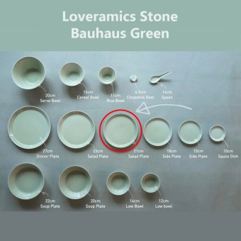 Тарелка Loveramics Stone 21 см D112-21BBG Salad Plate (Bauhaus Green), светло-зеленый 18