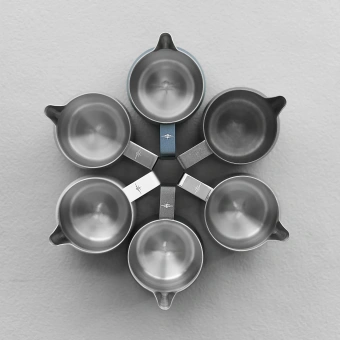 Питчер для молока MHW-3BOMBER Turbo Milk Pitcher Glossy Grey, 450 мл – профессиональный питчер для вспенивания молока и латте-арта P6001S