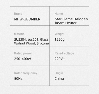 Галогенный нагреватель MHW-3BOMBER Star Flame Halogen Beam Heater RC6139 (9)