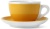 Кофейная пара для двойного капучино Ancap Verona Millecolori AP-39127, желтый, деколь чашка, блюдце