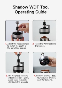 Дистрибьютор для эспрессо с магнитной базой (58 мм) zeroHero Sword WDT Tool 2.0