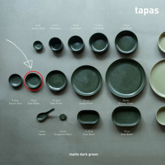 Тарелка Loveramics Tapas 10 см D114-04BDG Side Plate (Matte Dark Green), темно-зеленый 18