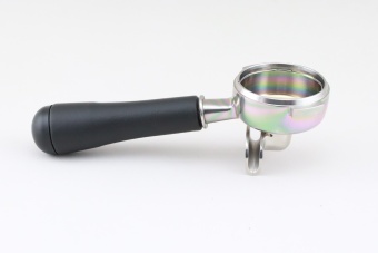 Холдер (портафильтр) Victoria Arduino стальной, кожаная черная ручка, в сборе (без корзины) pic 5