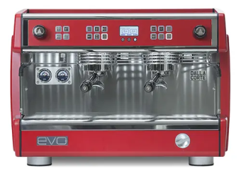 Кофемашина эспрессо рожковая Dalla Corte EVO2 Sparkling Red, 2 группы, красный, 1-MC-EVODUE-2-R-400 (1)