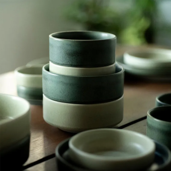 Тарелка Loveramics Tapas 12,5 см D114-10BDG Low Bowl (M) (Matte Dark Green), темно-зеленый 4