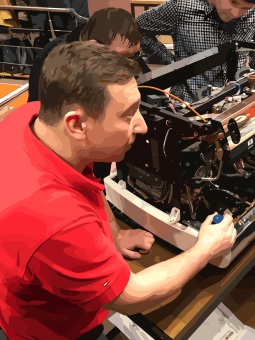 Замена помпы профессиональной кофемашины | интернет-магазин товаров для кофеен ТЕРРИТОРИЯ КОФЕ