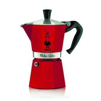 Гейзерная кофеварка Bialetti Moka Express красная на 6 порции 4943