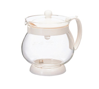 Чайник заварочный для чая Hario JPP-50W, стекло, с белой ручкой, объём 500 мл 1