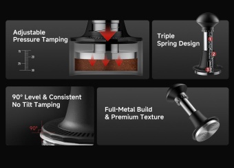 Темпер для кофе ZeroHero Sword Press Adjustable Calibrated Pressure Tamper 58 мм. регклируемое давление 15–30 lbs