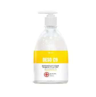 Дезинфицирующее средство на основе изопропилового спирта Grass DESO C9, флакон 500 мл