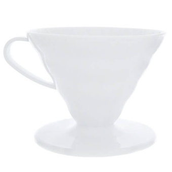 Воронка пластиковая Hario Coffee Dripper V60 02 White VD-02W (1)