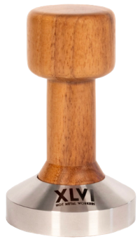 Темпер XLVI Walnut wood tamper 58 mm, stainless steel base