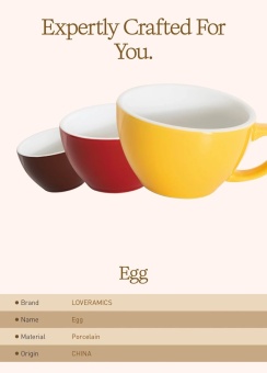 Кофейная пара Loveramics Egg светло-голубой 250мл C088-100BBLC088-18BBL River Blue (чашка и блюдце) 13