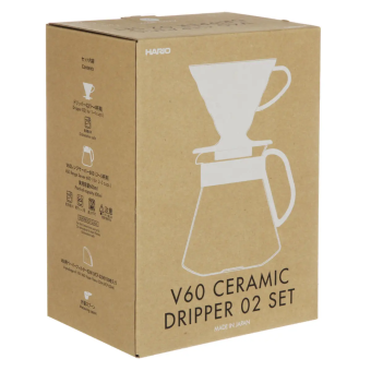 Набор для кофе Hario VDS-3012W сервировочный чайник + керамическая ворона размер 01, V60, красный 7