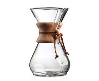 Стеклянный сосуд Chemex 0,8 л для Ottomatic, с дер. ободком и стекл. крышкой