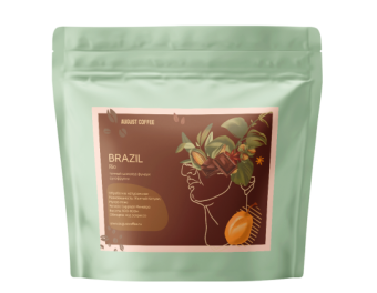 Brazil Rio AUGUST COFFEE (для эспрессо) кофе в зернах, упак. 200 г.