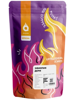 Эфиопия Дери QQ COFFEE (под фильтр) кофе в зёрнах, упак. 200 г.