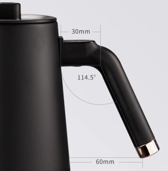 Чайник электрический для пуровера ZeroHero asch043 900мл с контролем температуры, цвет чёрный